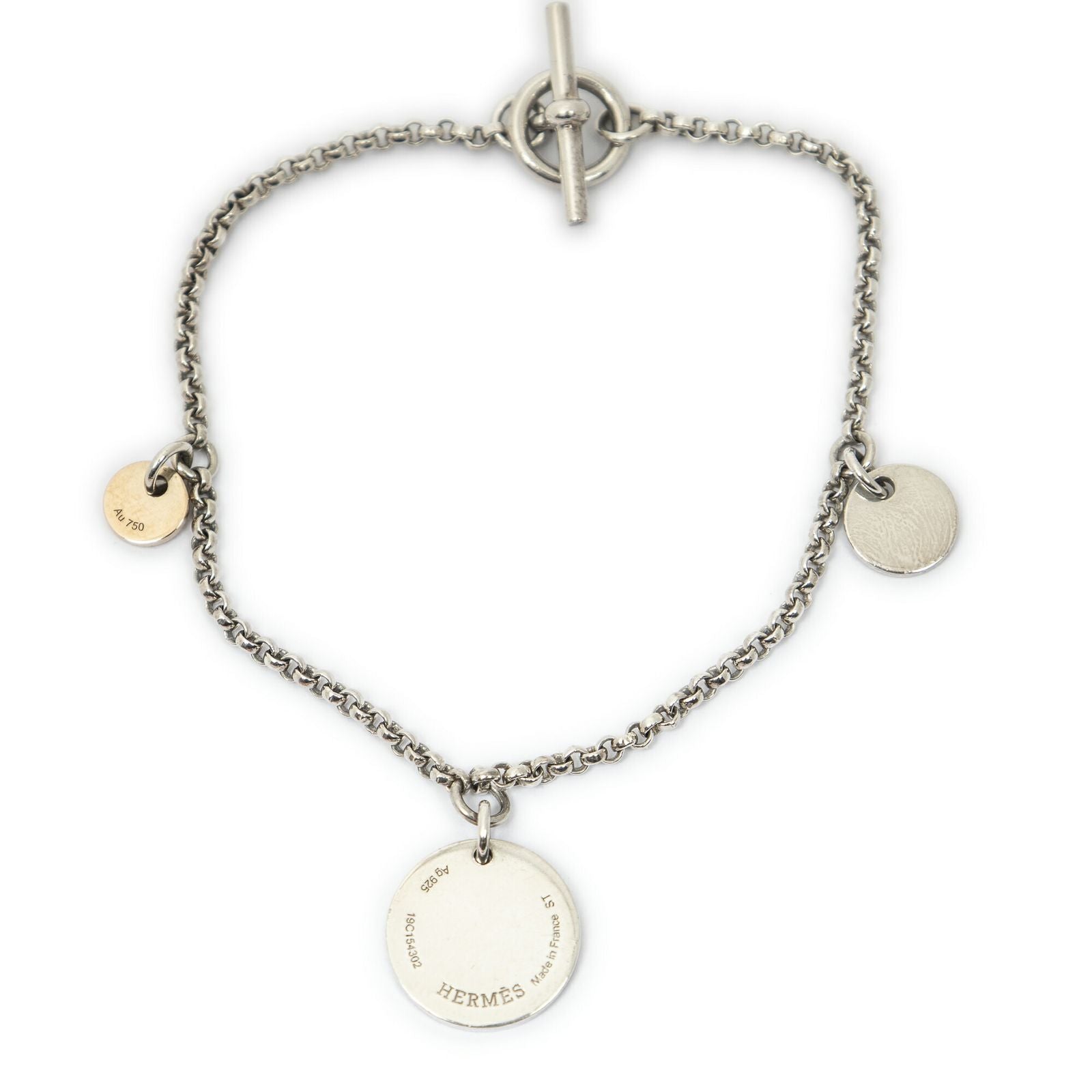 Hermes Mini Ex Libris Bracelet Silver Plated — view 2