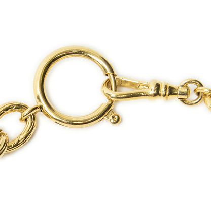 Chanel CC Rope Triangle Pendant Necklace Gold Plated — view 3