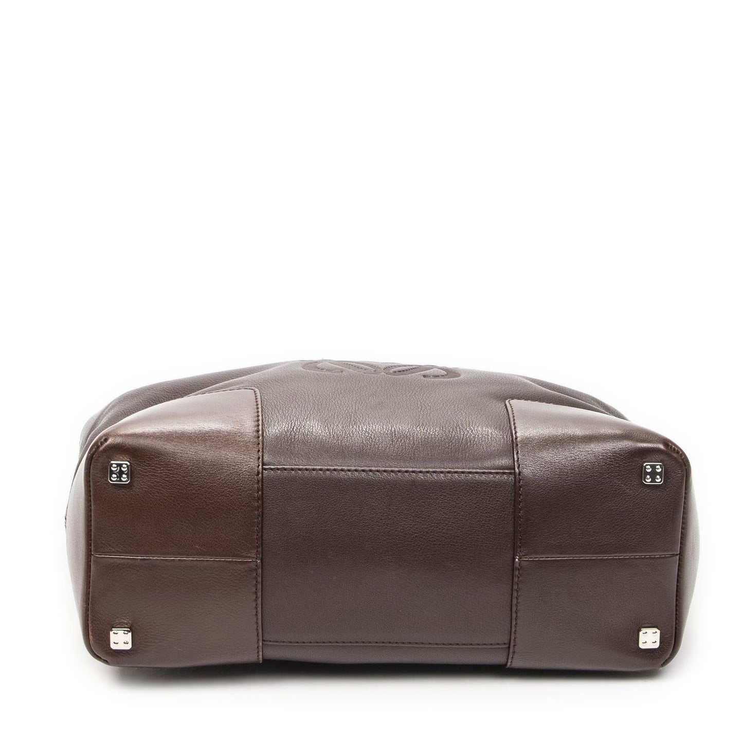 Loewe Anagram Tote Dark Brown Calfskin Leather — view 6