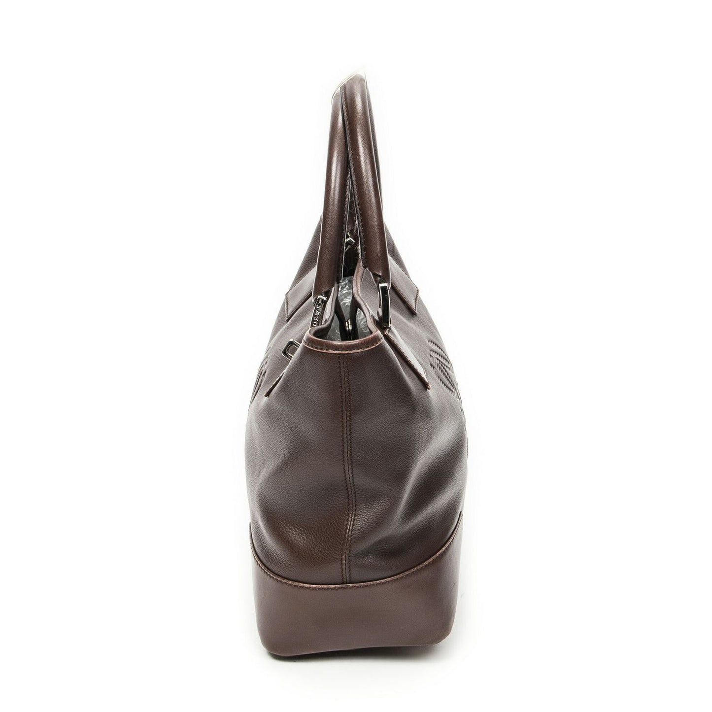 Loewe Anagram Tote Dark Brown Calfskin Leather — view 3