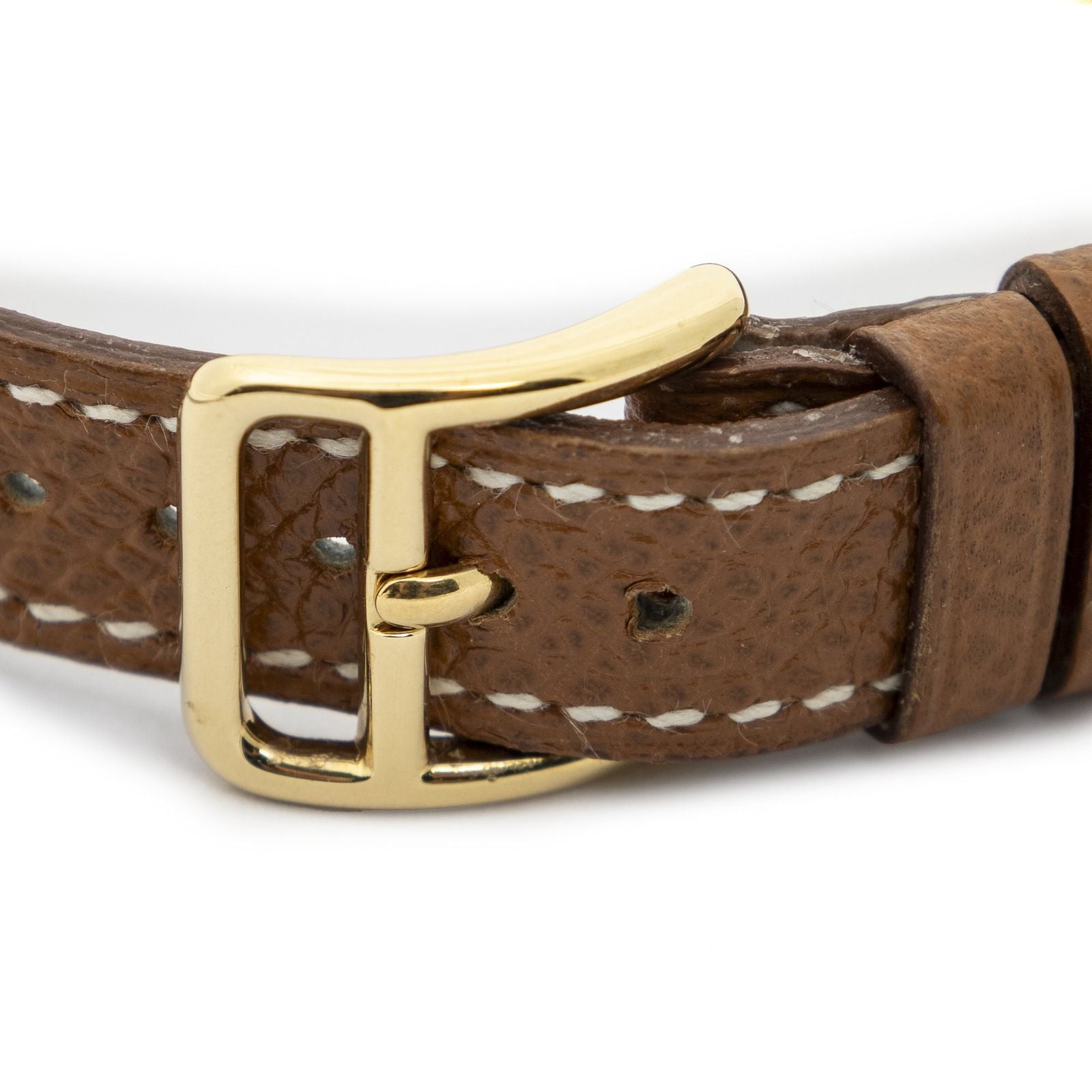 Hermes Kelly Watch Brown Courchevel Leather — view 6