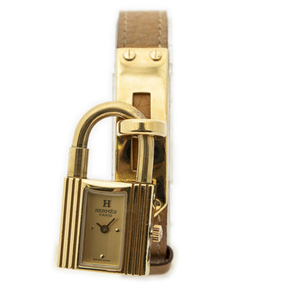 Hermes Kelly Watch Tan Aged Calfskin