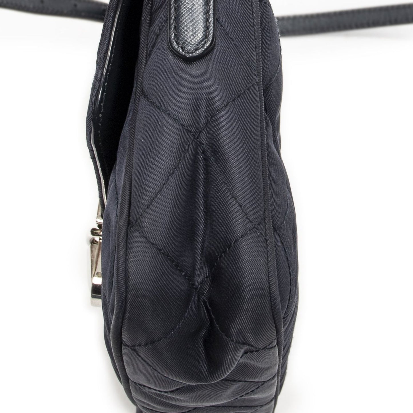 Prada Rectangle Flap Crossbody Navy Tessuto Impunto Canvas — view 8