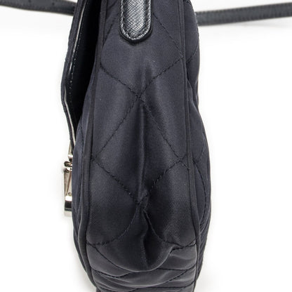 Prada Rectangle Flap Crossbody Navy Tessuto Impunto Canvas — view 8