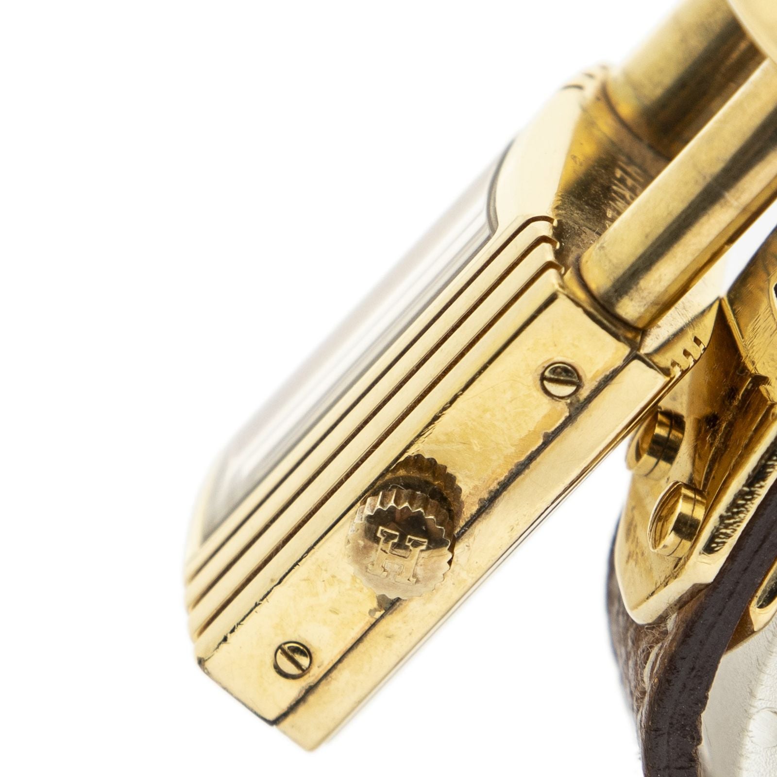 Hermes Kelly Watch Brown Courchevel Leather — view 3