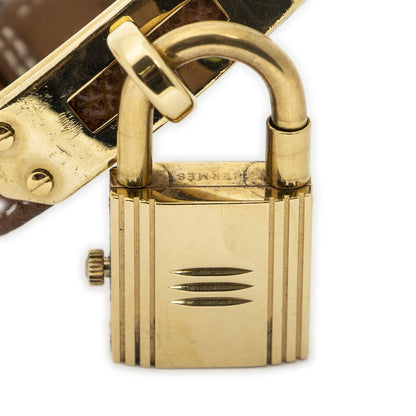Hermes Kelly Watch Brown Courchevel Leather — view 5