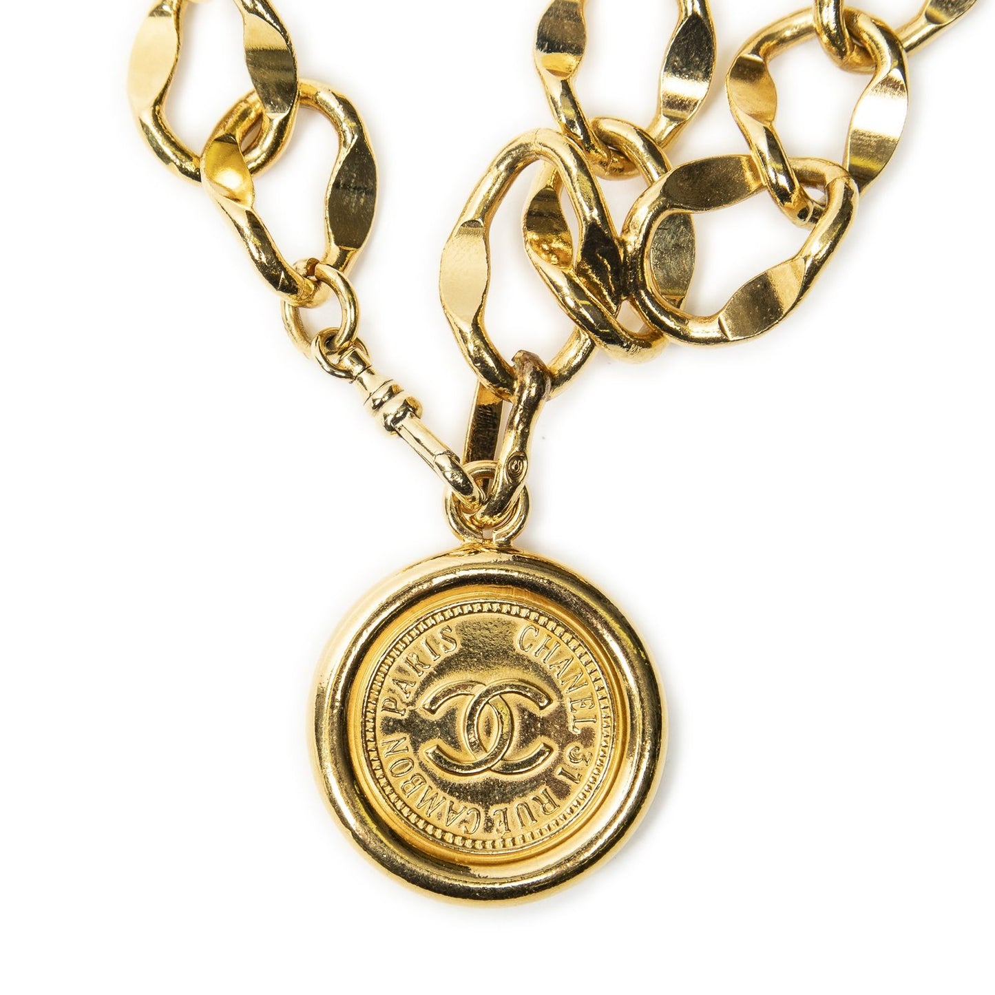 Chanel CC Logo Medallion Chain Belt Gold Plated — view 2