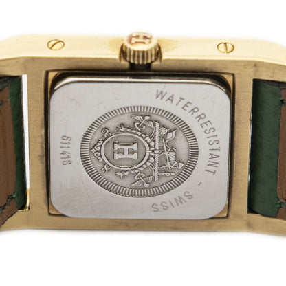 Hermes Medle Watch Green Courchevel Leather — view 5