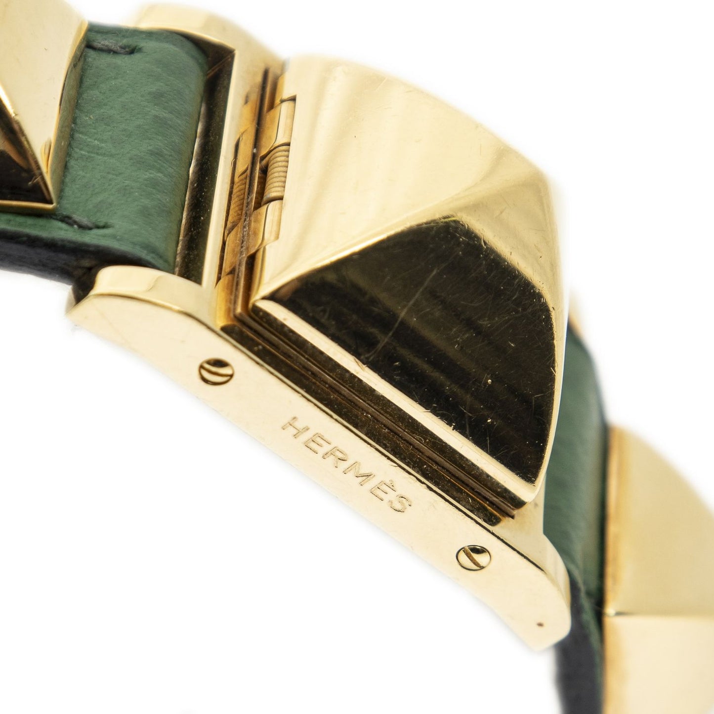 Hermes Medle Watch Green Courchevel Leather — view 4