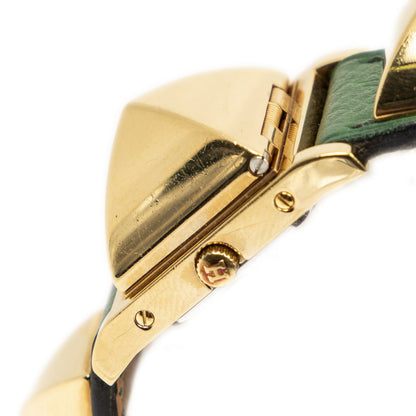 Hermes Medle Watch Green Courchevel Leather — view 3