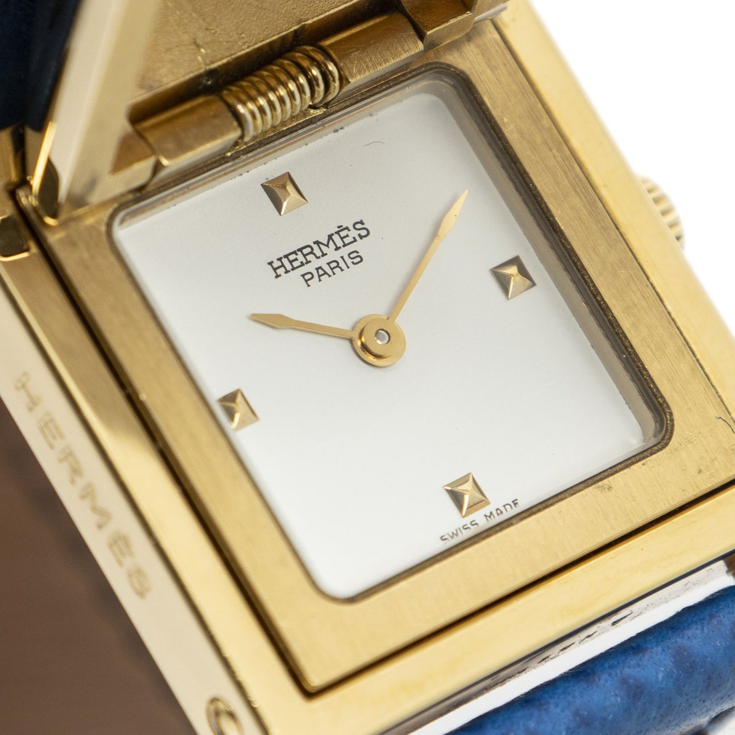 Hermes Medle Watch Blue Courchevel Leather — view 7