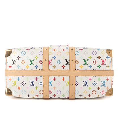 Louis Vuitton Ltd Ed LV Takashi Murakami Keepall Bandouliere Multicolor Monogram — view 6