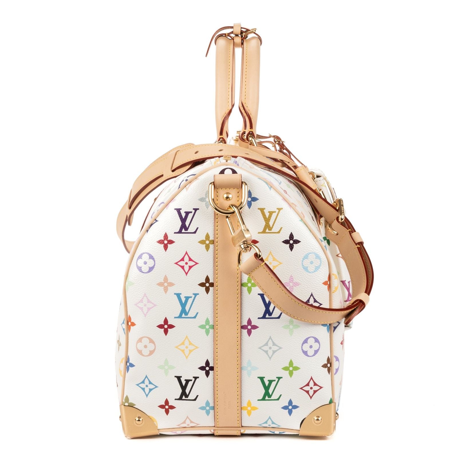 Louis Vuitton Ltd Ed LV Takashi Murakami Keepall Bandouliere Multicolor Monogram — view 4