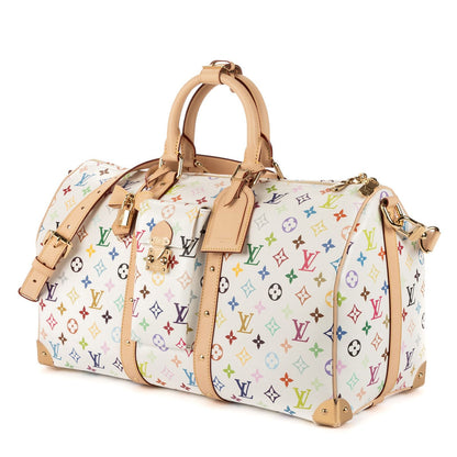 Louis Vuitton Ltd Ed LV Takashi Murakami Keepall Bandouliere Multicolor Monogram — view 2