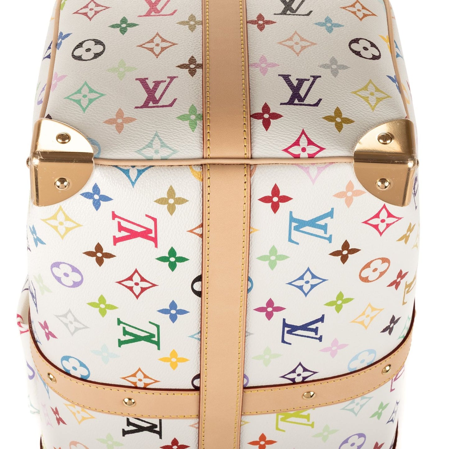 Louis Vuitton Ltd Ed LV Takashi Murakami Keepall Bandouliere Multicolor Monogram — view 8