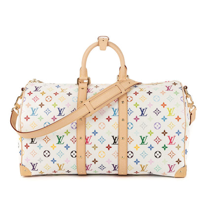Louis Vuitton Ltd Ed LV Takashi Murakami Keepall Bandouliere Multicolor Monogram — view 5