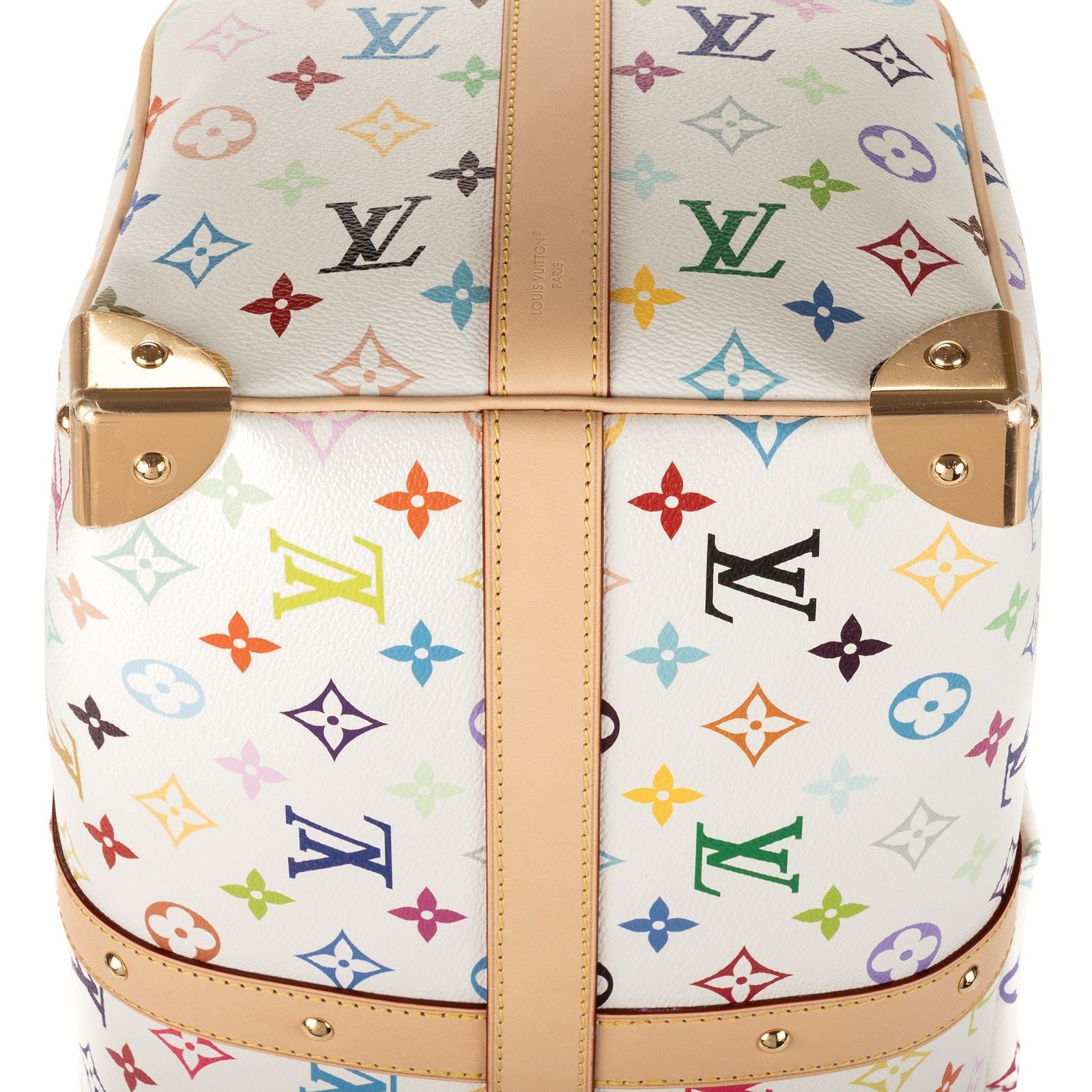Louis Vuitton Ltd Ed LV Takashi Murakami Keepall Bandouliere Multicolor Monogram — view 7