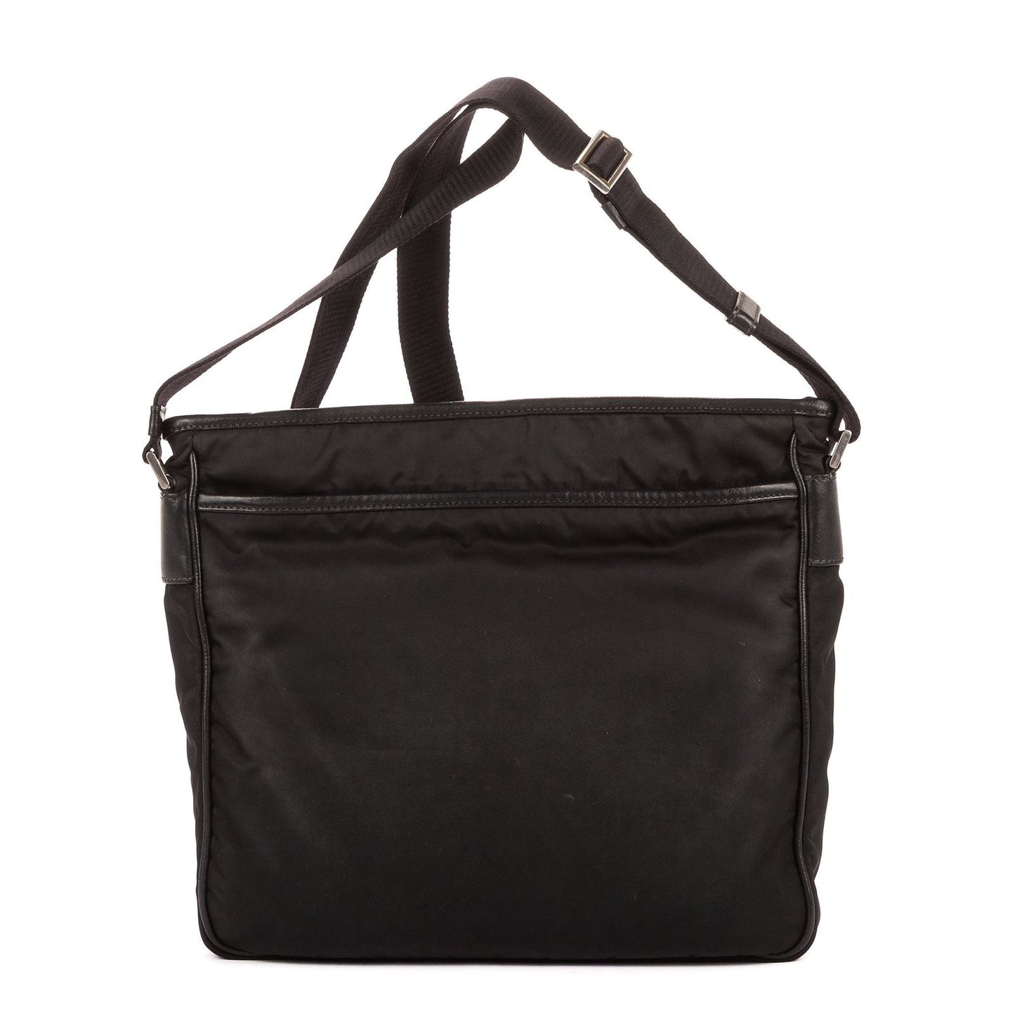 Prada Messenger Nylon Fabric a with Black Saffiano Leather — view 5