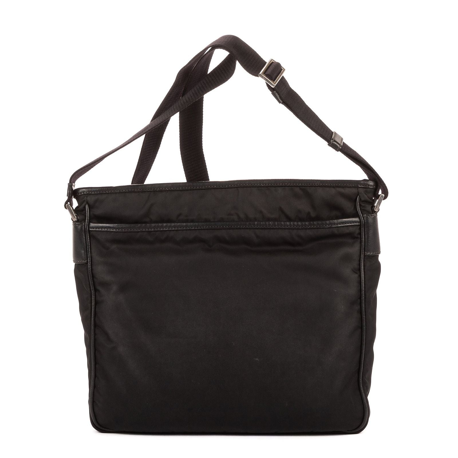 Prada Messenger Nylon Fabric a with Black Saffiano Leather — view 5