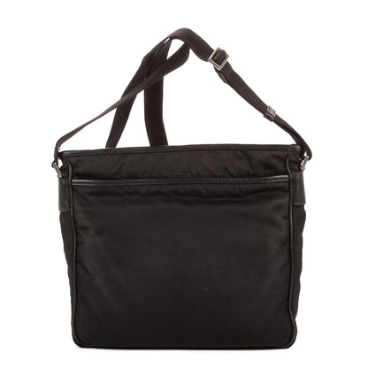 Prada Messenger Nylon Fabric a with Black Saffiano Leather — view 5