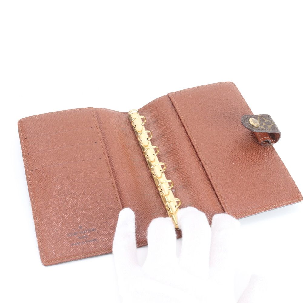 Louis Vuitton Monogram Agenda PM Notebook Cover 6 Hole Schedule Book Leather Ebm — view 5