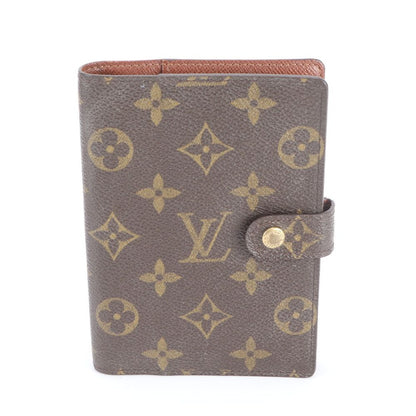 Louis Vuitton Monogram Agenda PM Notebook Cover 6 Hole Schedule Book Leather Ebm