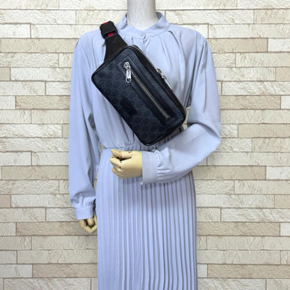 Gucci Sherry Line Belt Bag GG Supreme Canvas Black — view 2