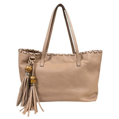 Gucci Bamboo Tote Leather Beige
