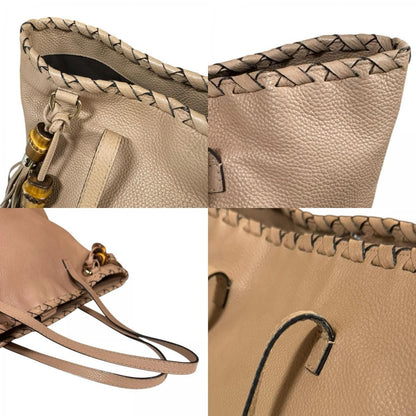 Gucci Bamboo Tote Leather Beige — view 9