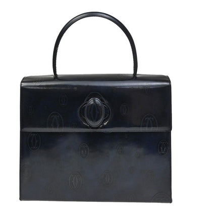 Cartier Happy Birthday Handbag Navy Enamel Leather