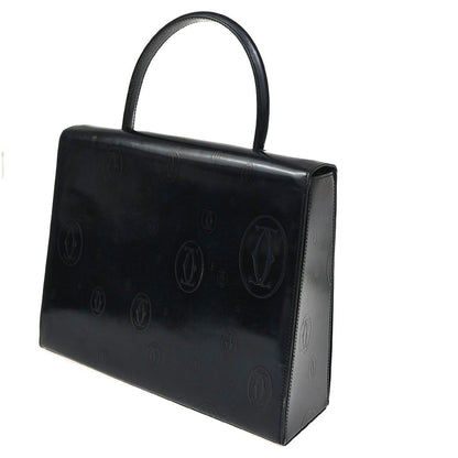 Cartier Happy Birthday Handbag Navy Enamel Leather — view 4