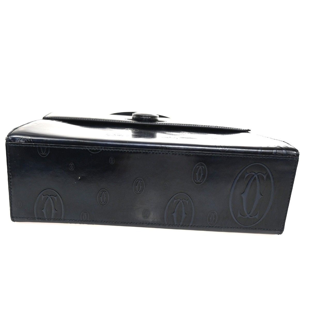 Cartier Happy Birthday Handbag Navy Enamel Leather — view 6