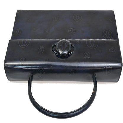 Cartier Happy Birthday Handbag Navy Enamel Leather — view 5