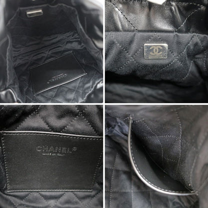 Chanel Ten 22 Mini 2-Way Chain Shoulder Bag Gray Black — view 9