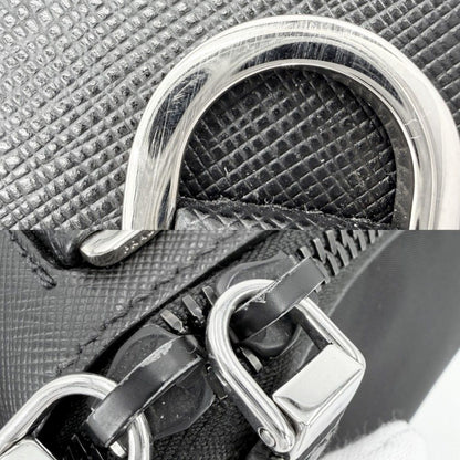Prada 2-Way Brick Triangle Logo Shoulder Bag Crossbody Nylon Saffiano Leather — view 6