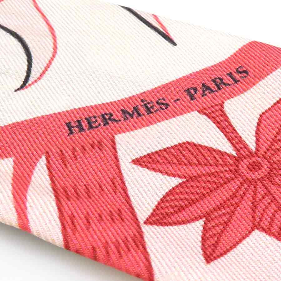 Hermes Scarf Twilly Scarves Red — view 9
