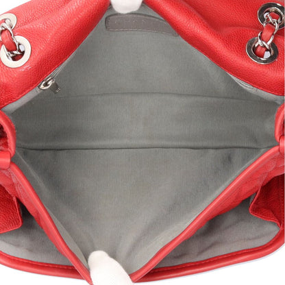 Chanel French Riviera Quilted Shoulder Bag Leather Red — view 6