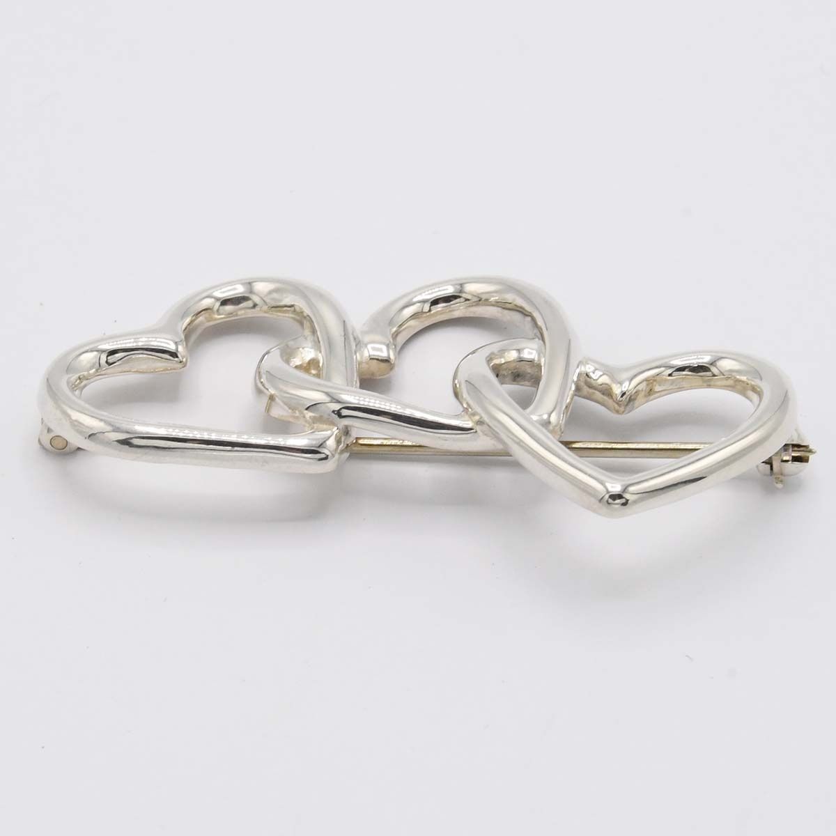 Tiffany & Co Brooch Triple Heart 925 Sterling Silver — view 3