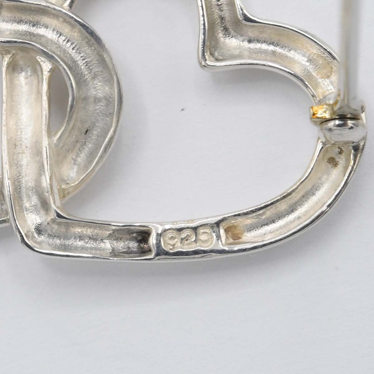 Tiffany & Co Brooch Triple Heart 925 Sterling Silver — view 5