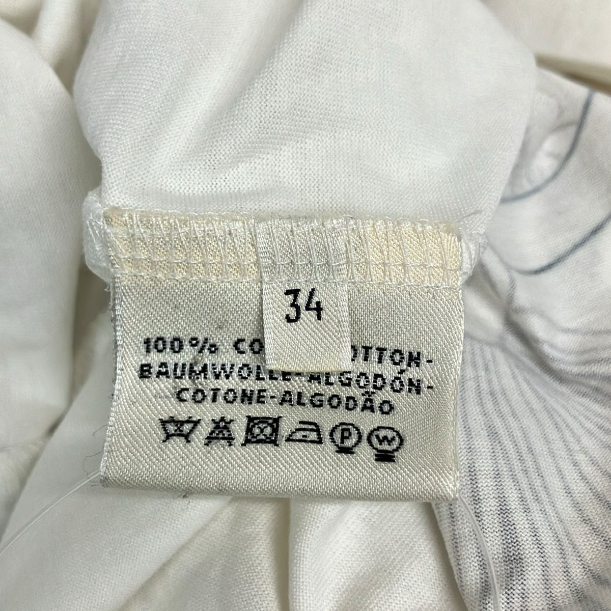 Hermes Dress 34 S White Navy Multi Short Sleeve T-Shirt Knee Length Rope Tassel — view 5