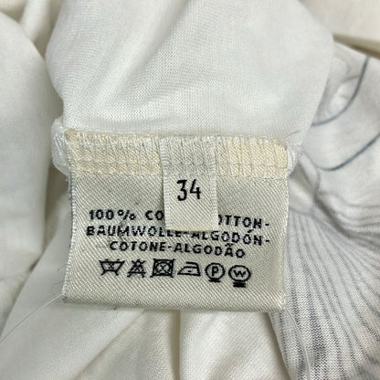 Hermes Dress 34 S White Navy Multi Short Sleeve T-Shirt Knee Length Rope Tassel — view 5