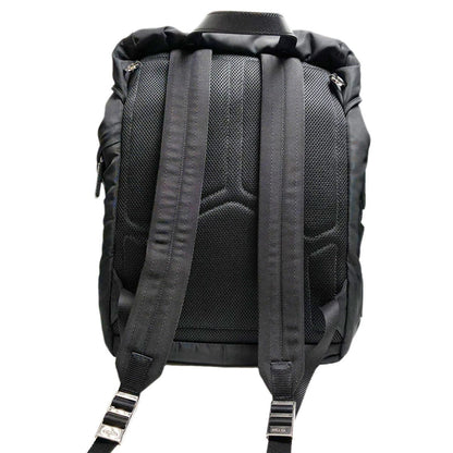 Prada Logo Patch Backpack Black — view 7