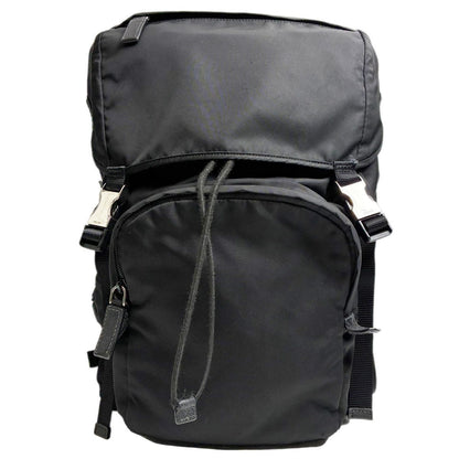 Prada Logo Patch Backpack Black — view 2