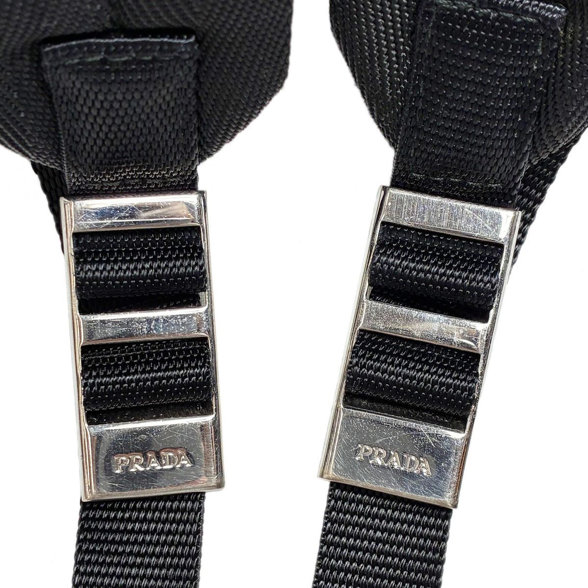 Prada Logo Patch Backpack Black — view 8