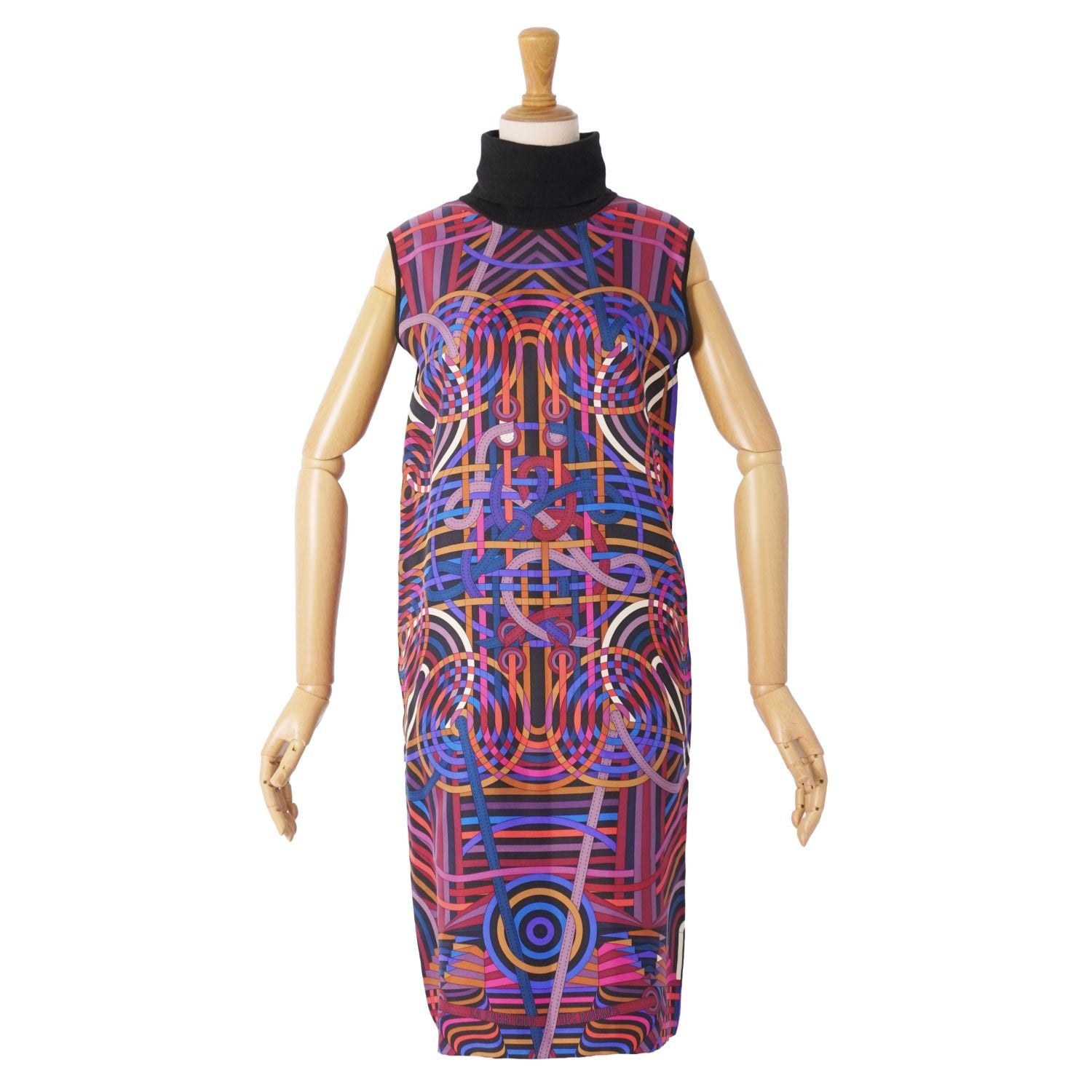 Hermes Knit Dress Twill Lane Sleeveless — view 3