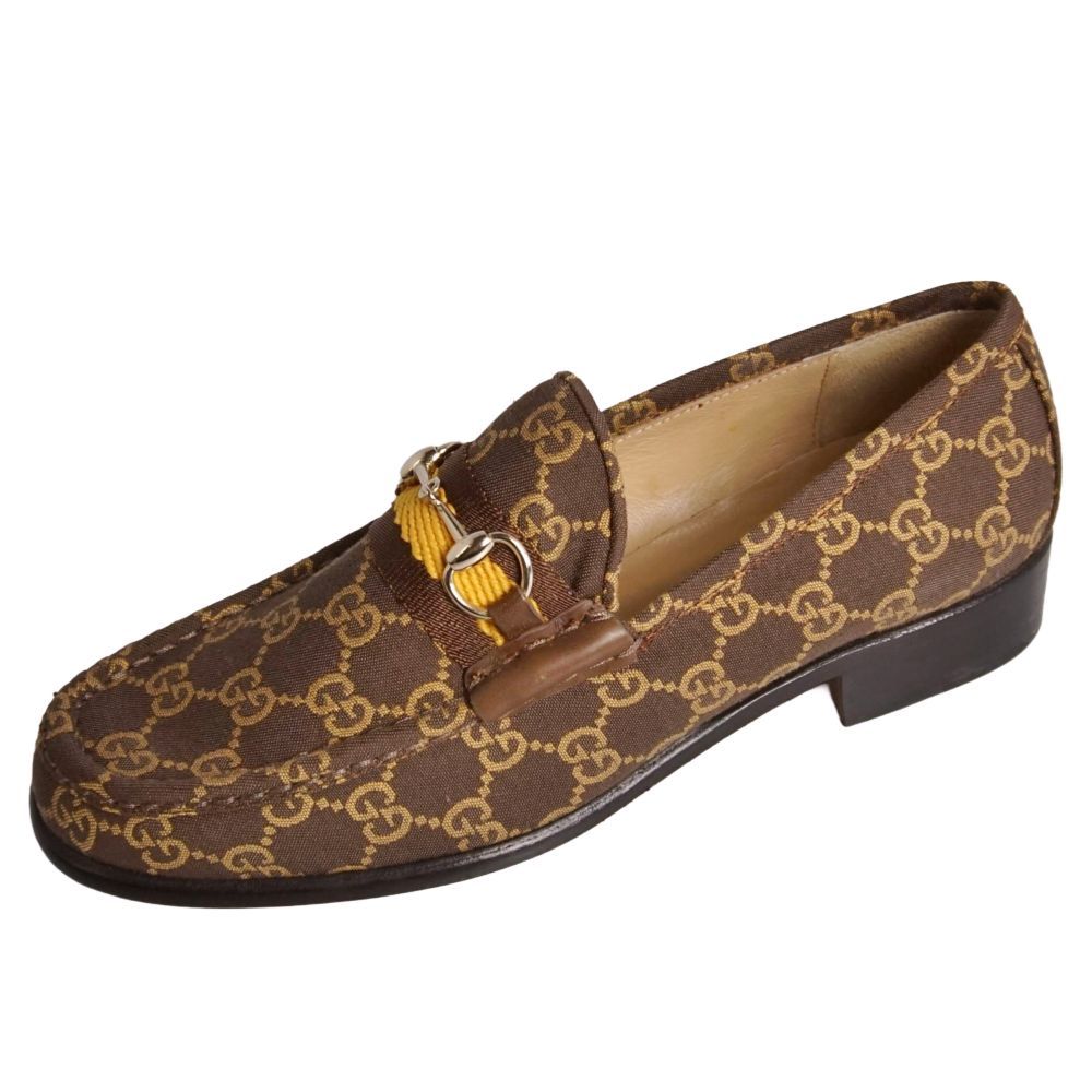 Gucci Loafers Moccasins Horsebit GG Pattern Webs