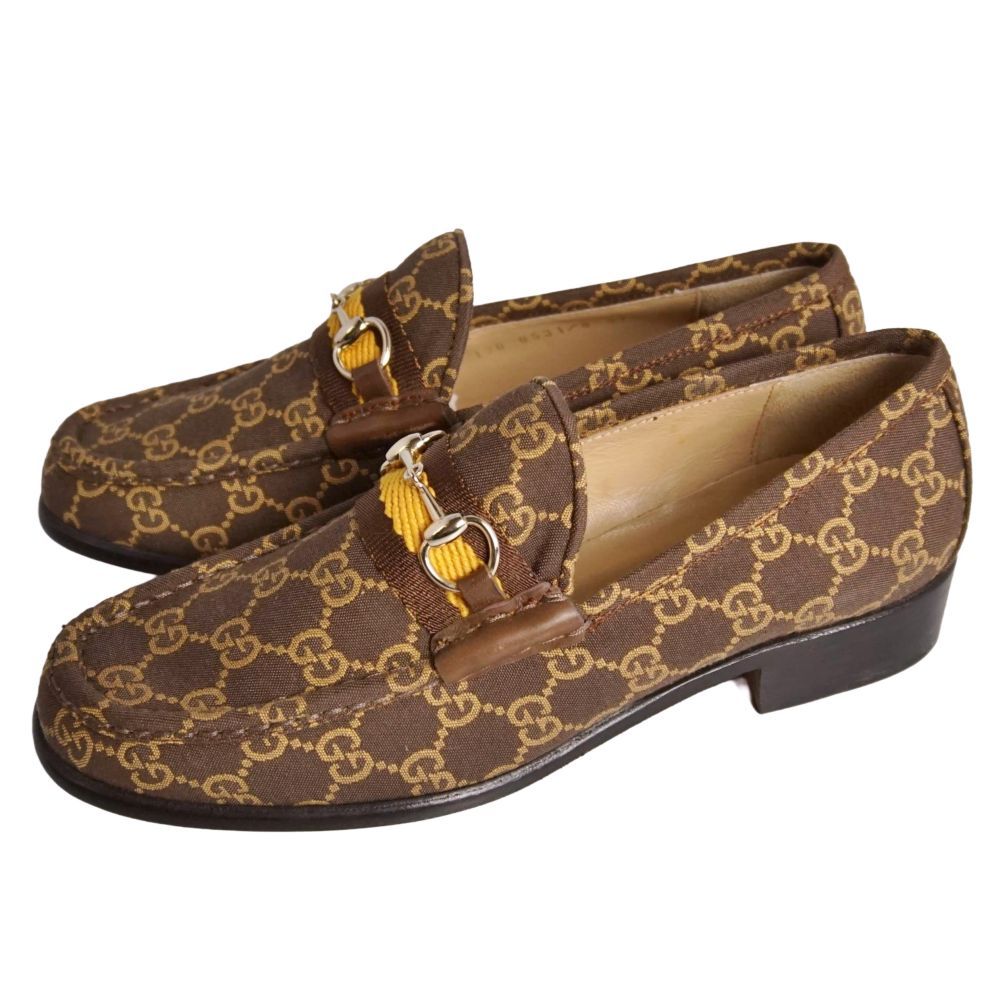 Gucci Loafers Moccasins Horsebit GG Pattern Webs — view 2