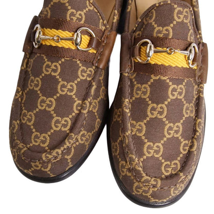 Gucci Loafers Moccasins Horsebit GG Pattern Webs — view 3