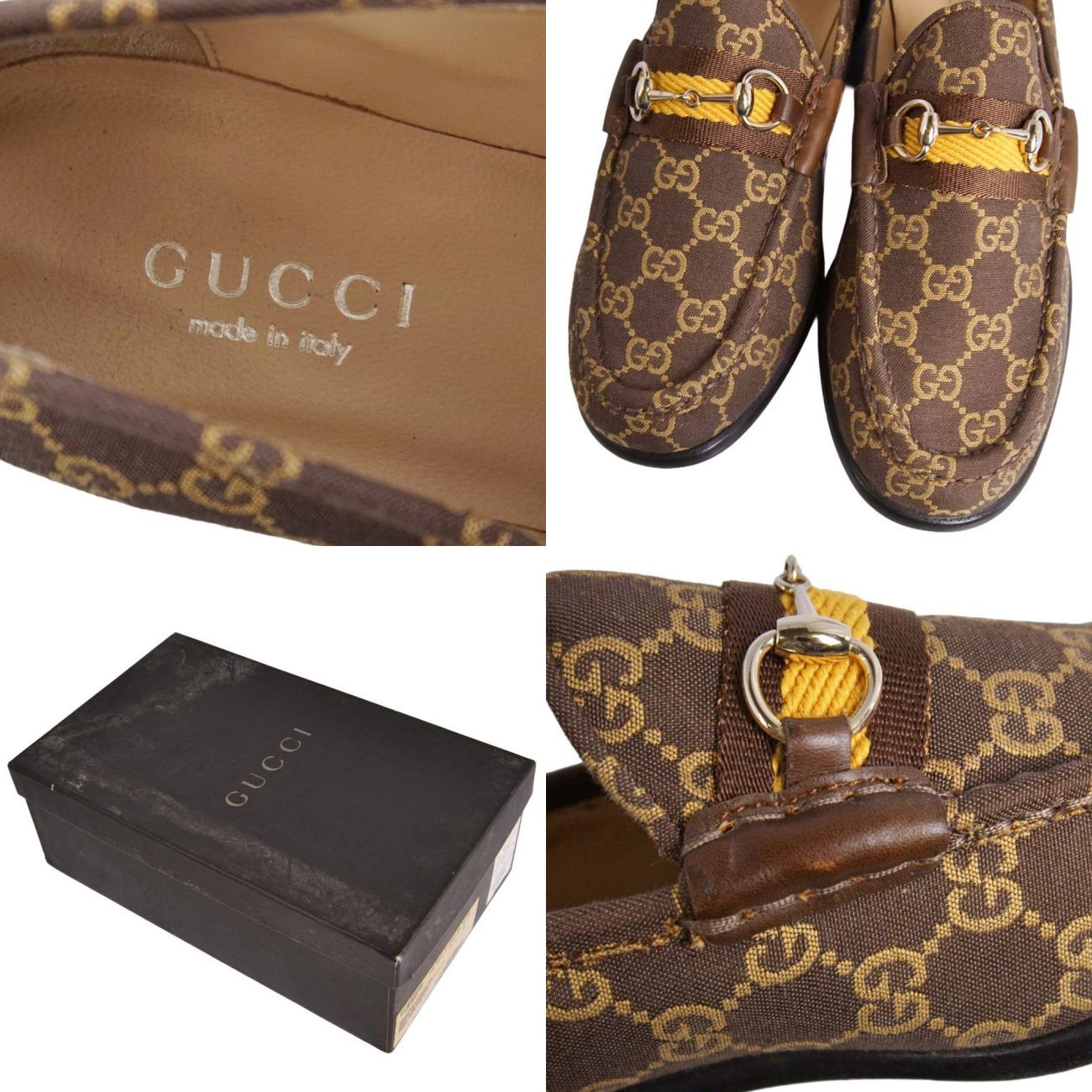 Gucci Loafers Moccasins Horsebit GG Pattern Webs — view 9