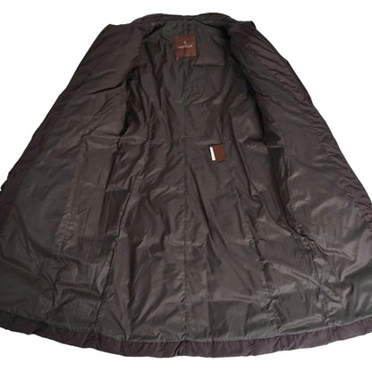 Moncler Brown Tag Coat Down Jacket Long Zip — view 8